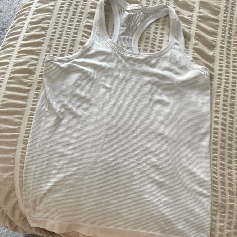 White Racerback Tank Top